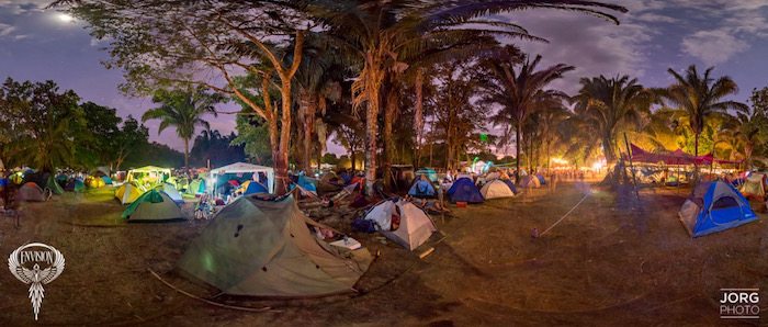 camping setup at envision festival