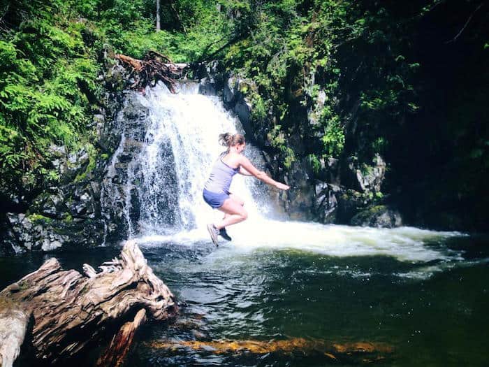 Ellen-do-yoga-in-your-park-waterfall
