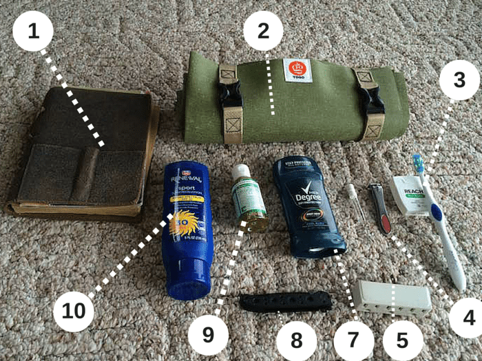 accessories for travel packing list