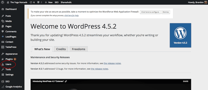13-Wordpress-admin-panel-click-users-yoga-blog-set-up