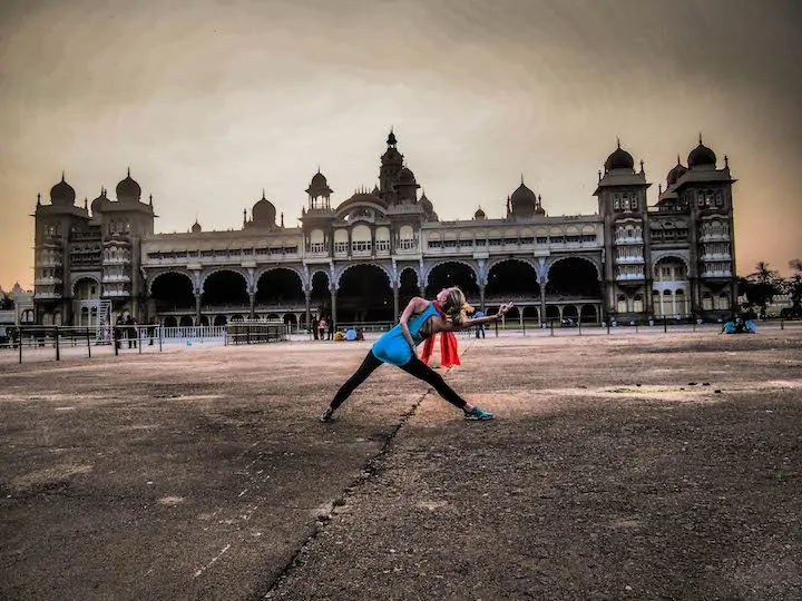 Triangle pose - Mysore, Karnatica.