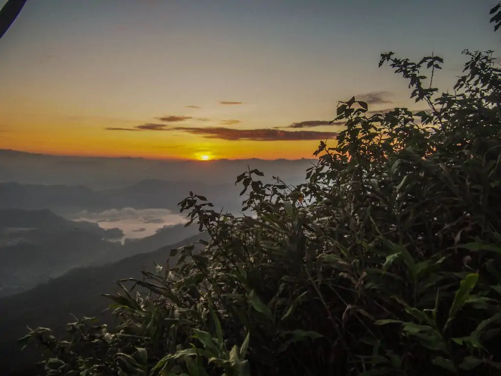 Sunrise from Adam's Peak (near the top)