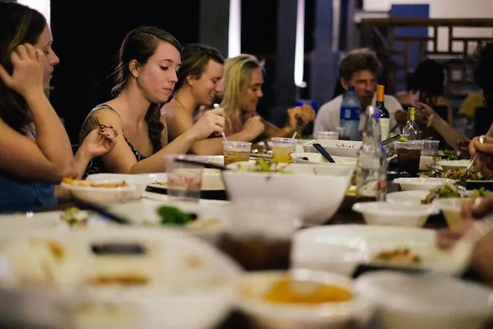 family dinner at hulakai hotel - playa maderas