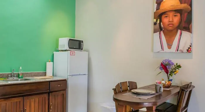 kitchen in our downtown suites airbnb