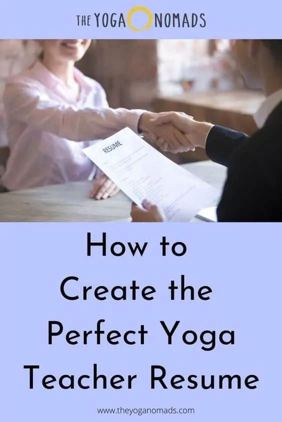 How to Create the Perfect Yoga Teacher Resume