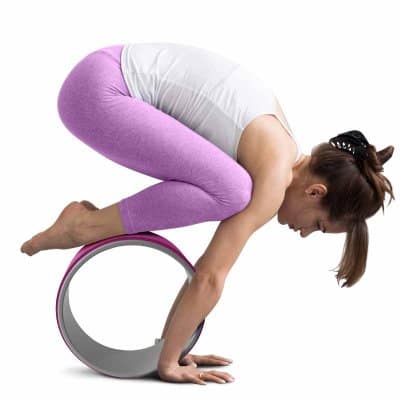 Yoga Wheel 12.6 inch Back Roller For Poses Black 