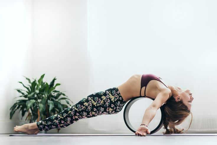 Exercise Yoga Wheel Back Bend Inversion Stretch Pilates Roller 