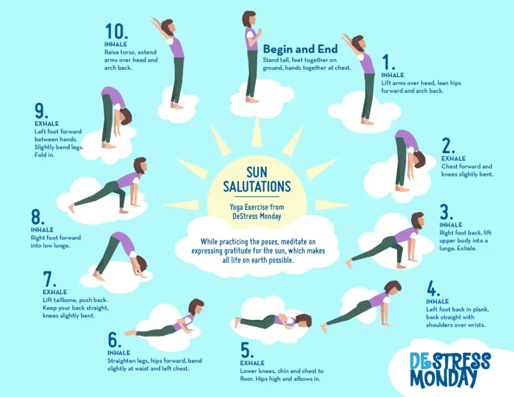 refresh your monday with sun salutations destress monday