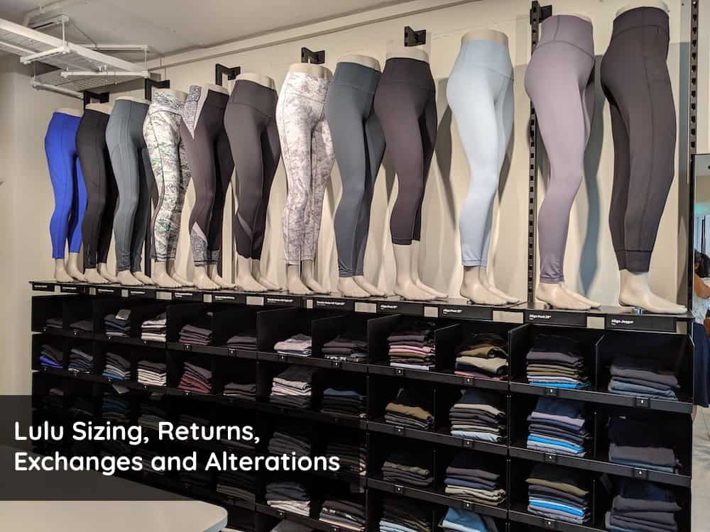 Lululemon Products, Sizing, Returns and Exchanges