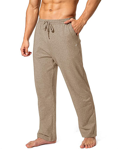 Pudolla Mens Cotton Yoga Sweatpants