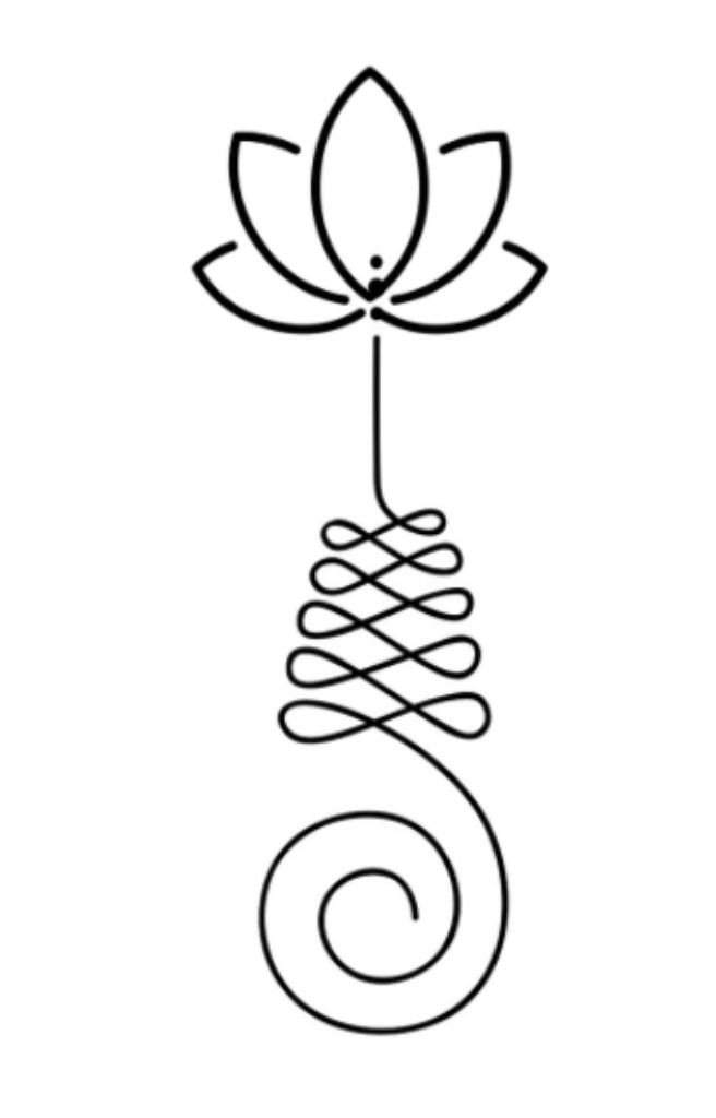 Unalome Lotus Flower