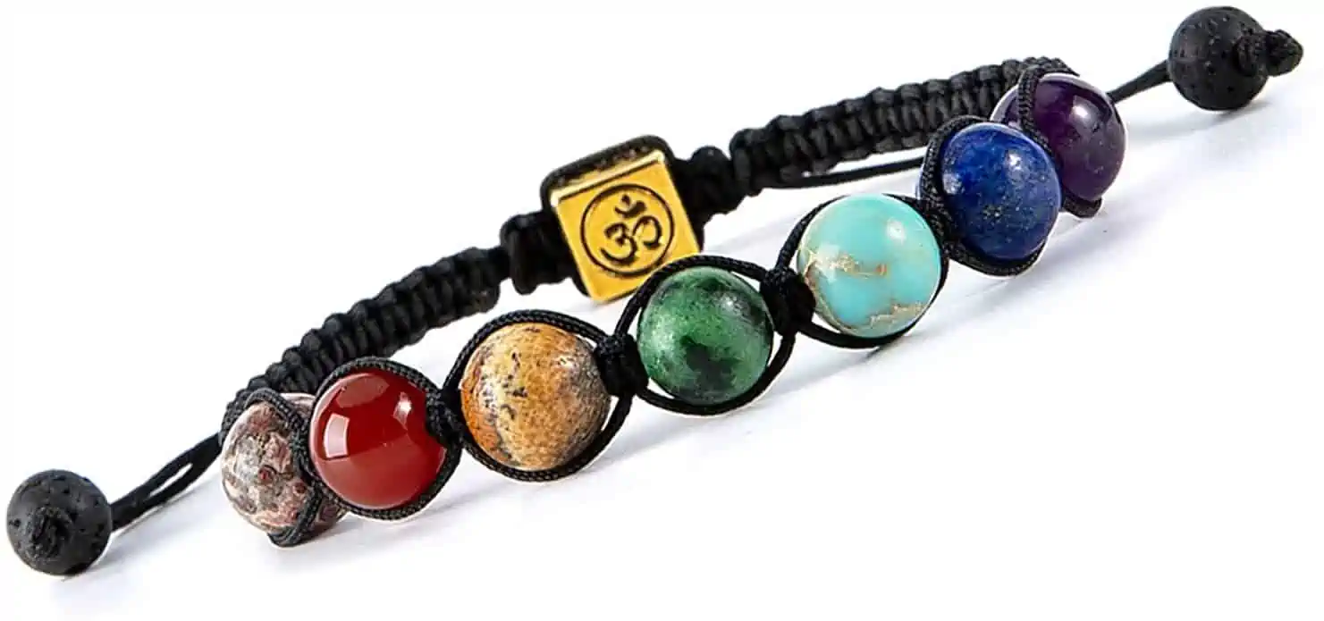 7 Chakra Bracelet,energy stone, a gracious bracelet, original stone, and a  natural healing bracelet. Men, women, children, teens, trendy health  accessories, and vintage charms symbols (Pack Of 1)