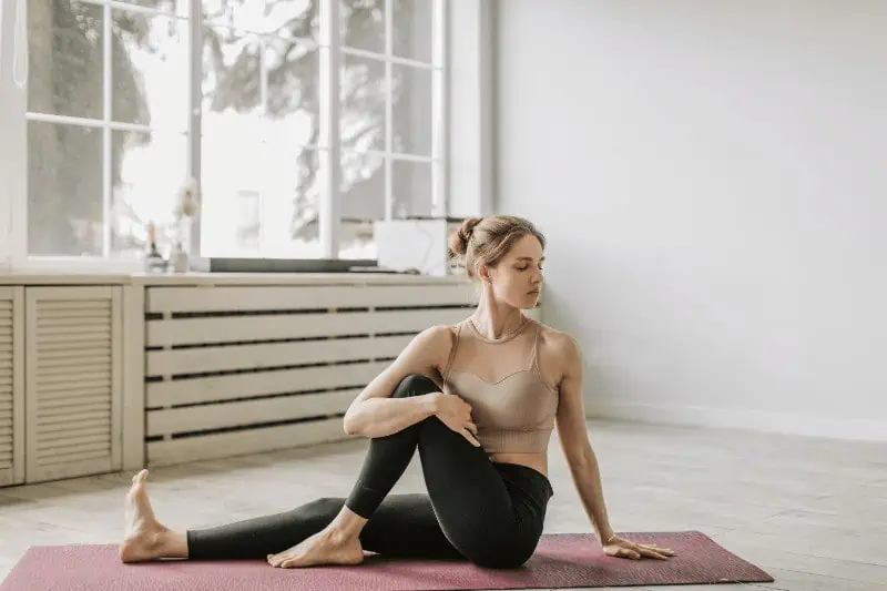 Marichyasana, or Marichi's Pose. This is a spinal twisting pose that improves posture, joint health, and overall mobility.