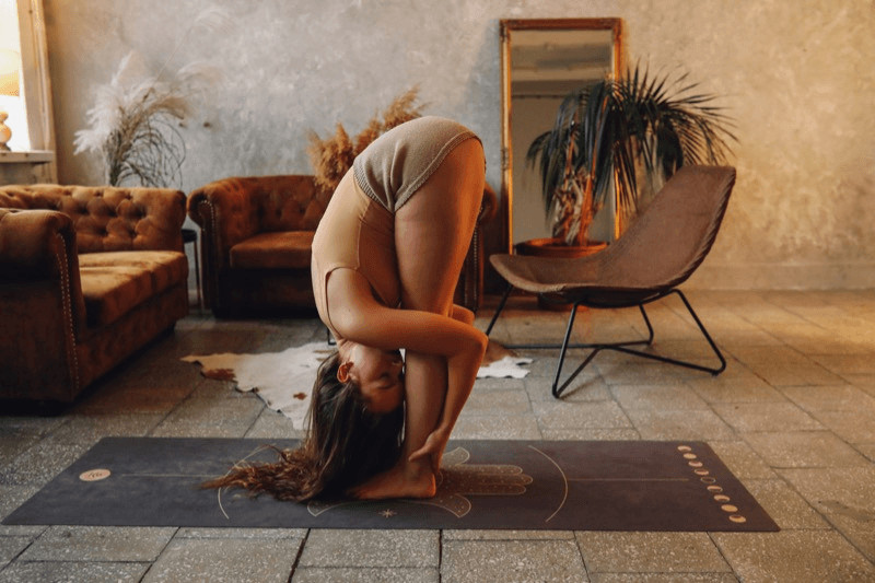 Uttanasana is an introspective experience for the mind as much as it is a deep stretch for the body.