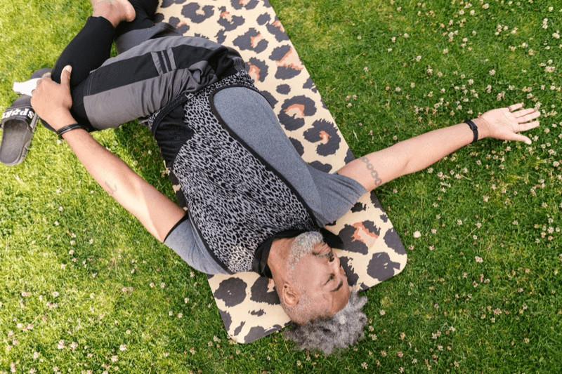 Use Supine Twist to promote relaxation after a vigorous yoga practice before transitioning into Savasana.