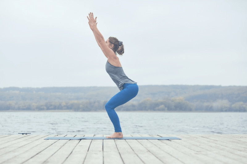 Chair Pose increases your lower body strength and muscle endurance.