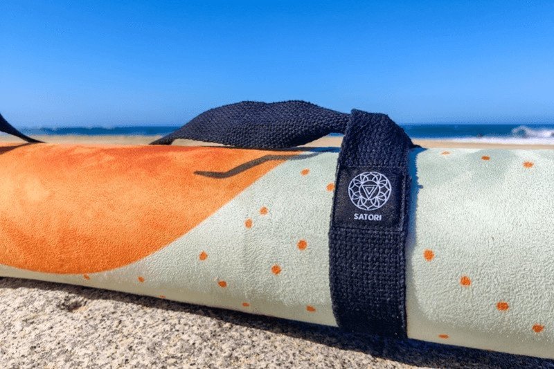 A Comprehensive Review of The Satori Concept's Eco-Friendly Mat Vegan Suede Yoga Mat 19 This vegan suede yoga mat comes with a free carrying strap.