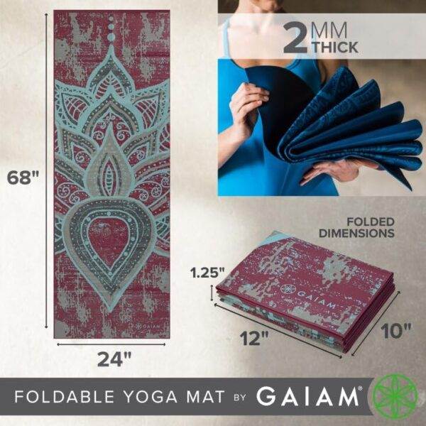 Folding Yoga Mat for Travel and Fitness