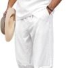 COOFANDY Men's Linen Henley Set