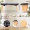 Foldable Bamboo Meditation Bench with Cushion
