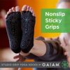 Gaiam Studio Yoga Socks, Black/Grey